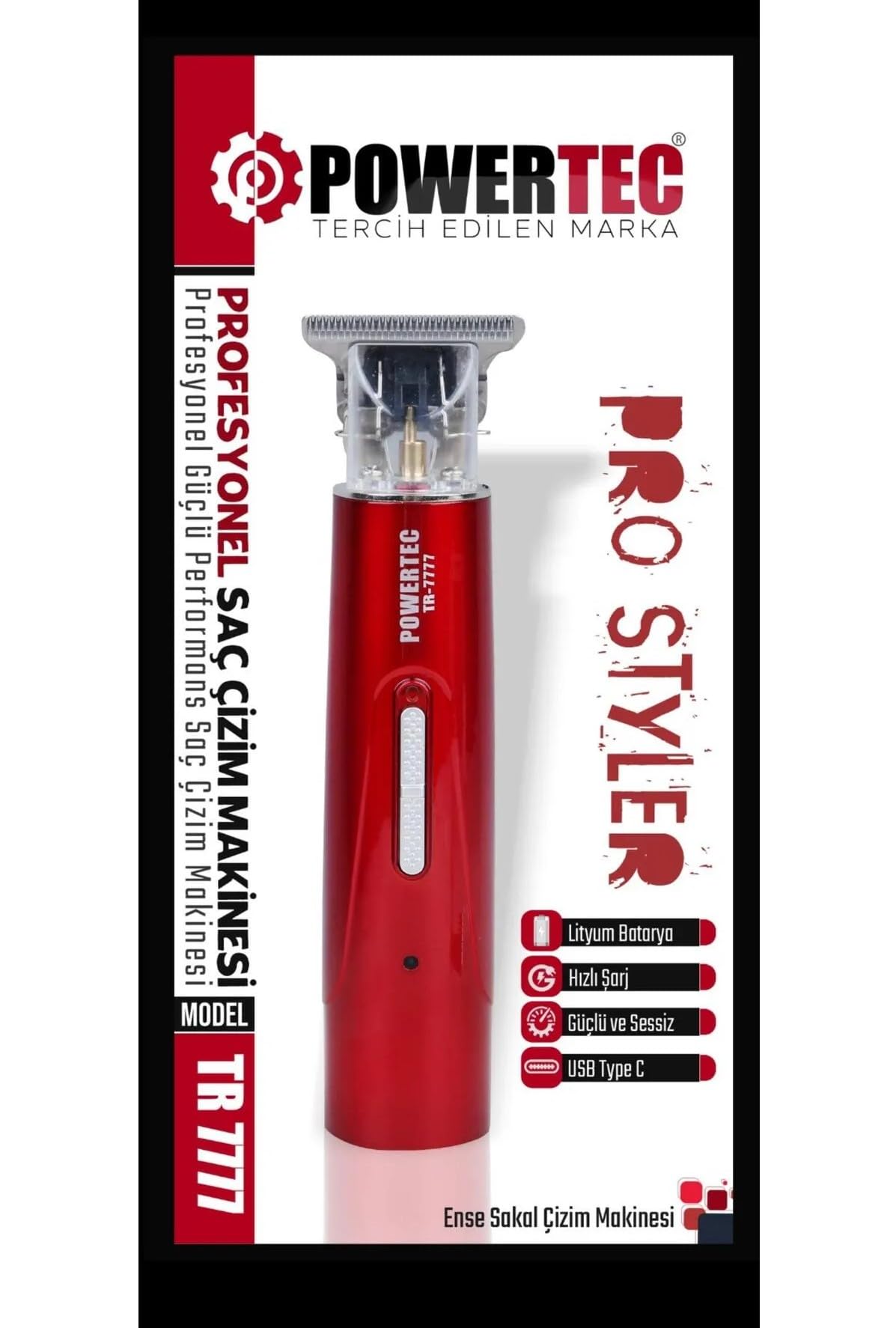 POWERTEC TR-7777 T Bıçak Ense Makinesi : Amazon.com.tr: Kişisel